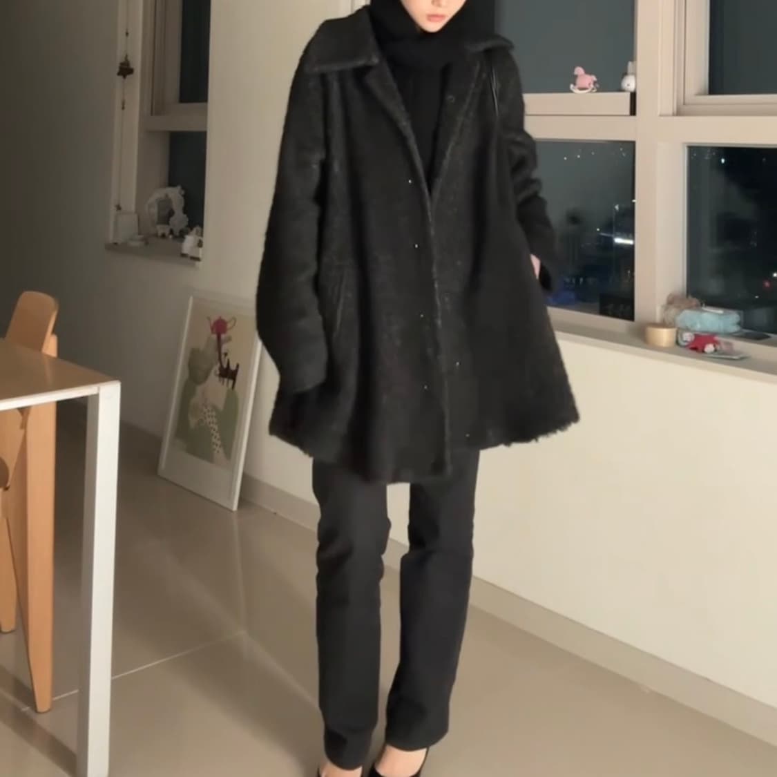 Anna Marie Beretta 안나마리베레타 80s 그레이모헤어 코트 상품이미지5