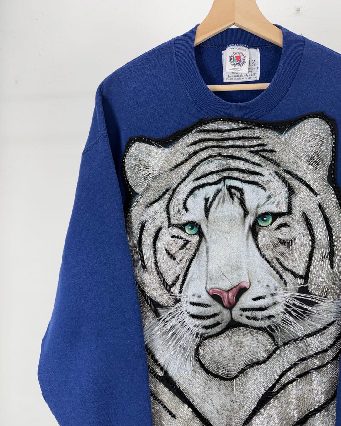 아이얼 마피아 블루 화이트 타이거 이매진 스털링 스웻 셔츠 상품이미지2