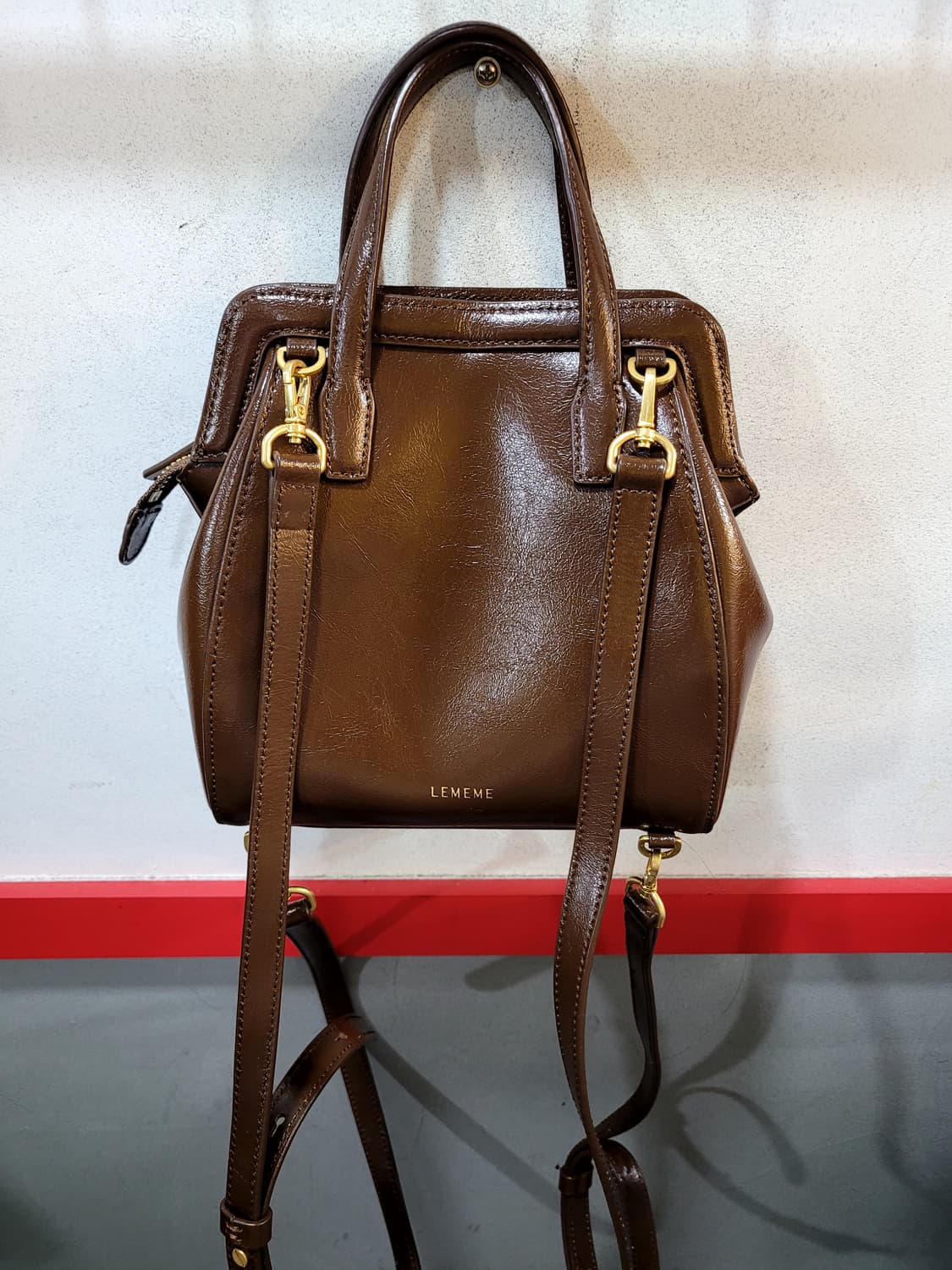 정품 르메메 삭 쁘띠 보 모카 크로스 & 백팩 상품이미지3