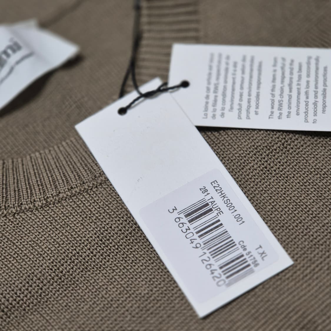 아미 스몰 하트 로고 울 니트 토프 XL 상품이미지3