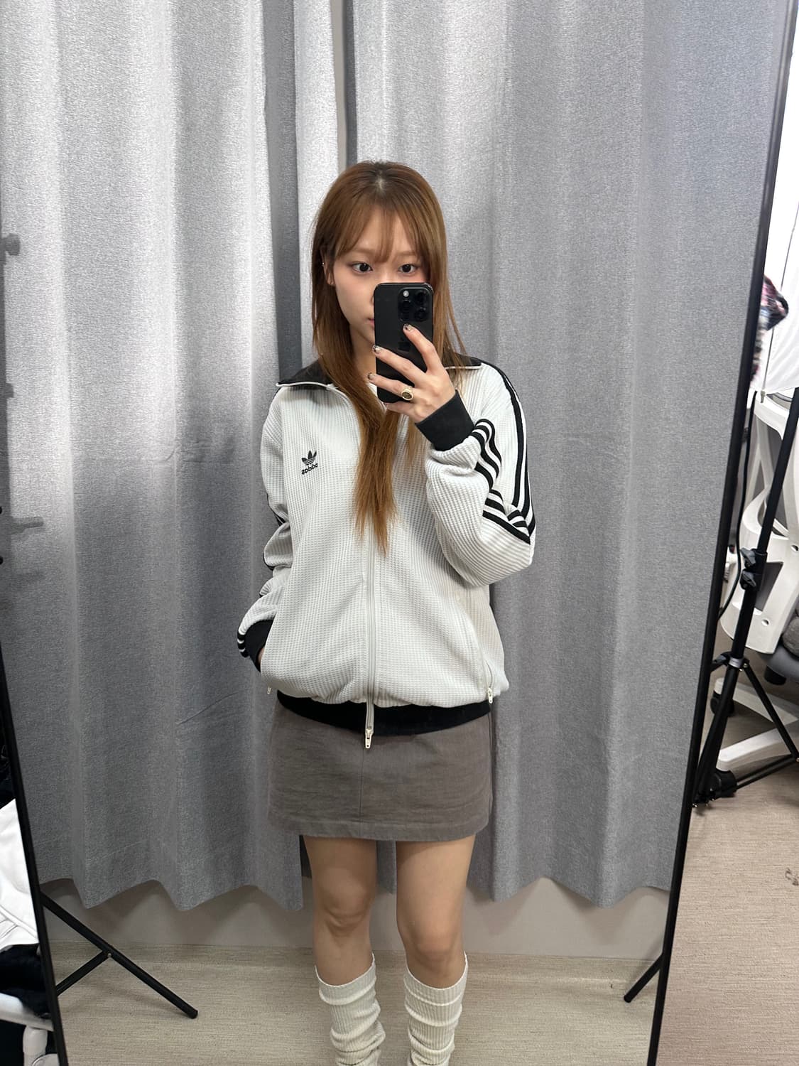 아디다스 와플 꽈배기 트랙탑 져지 화이트 L 상품이미지1