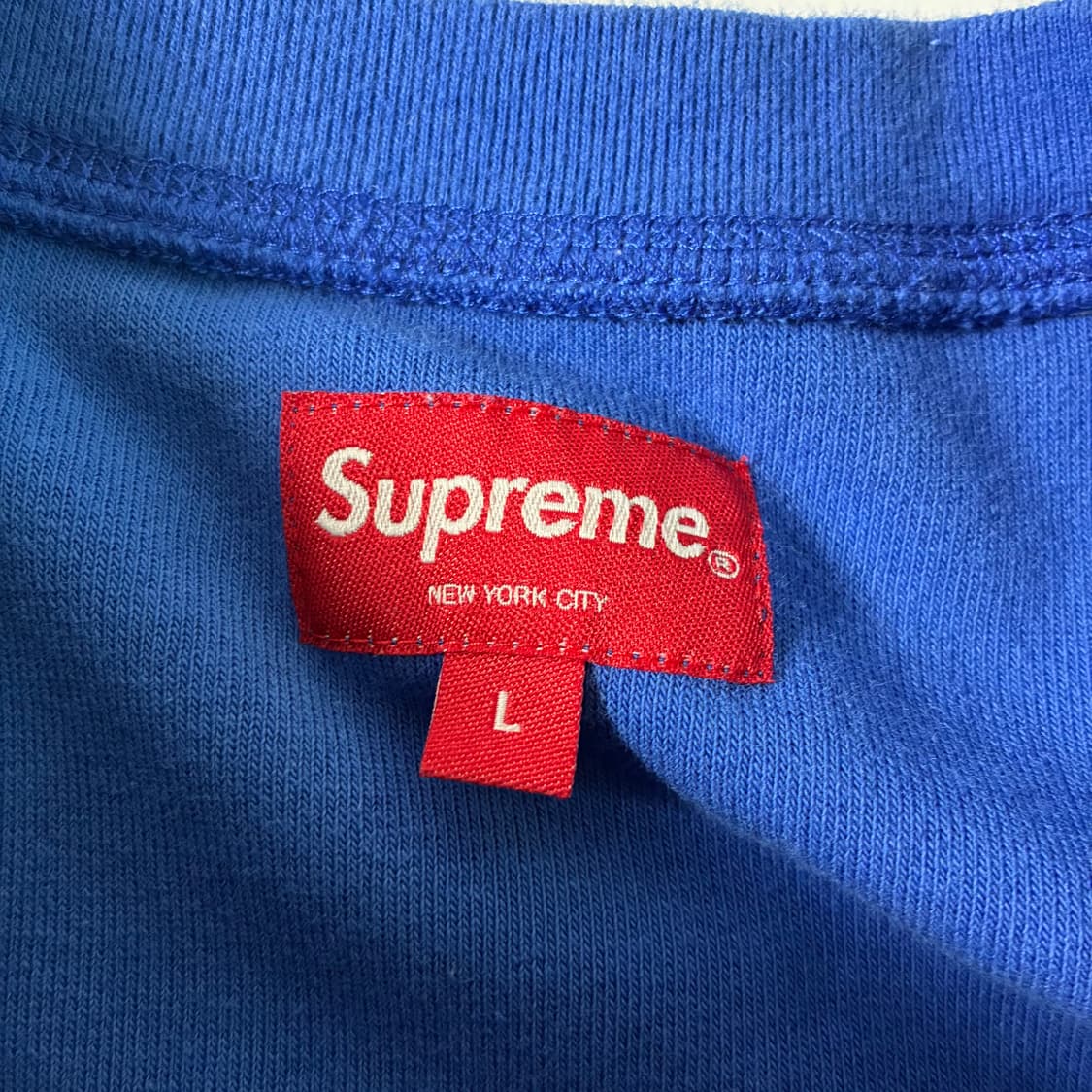 Supreme  슈프림 테리 포켓 블루 반팔티셔츠  상품이미지4