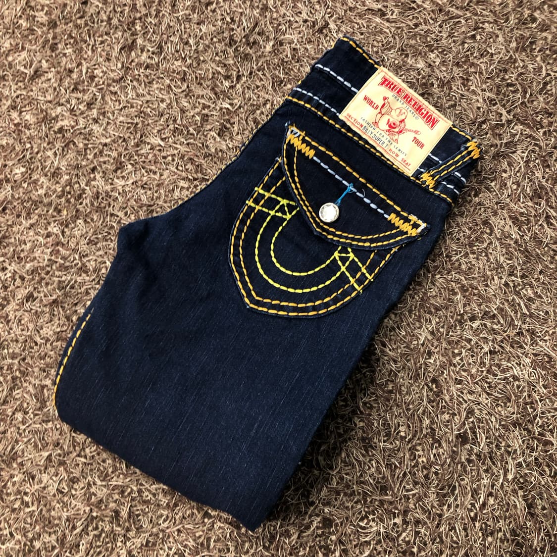 트루릴리전 빌리 슈퍼티 부츠컷 스티치 데님 팬츠 상품이미지1