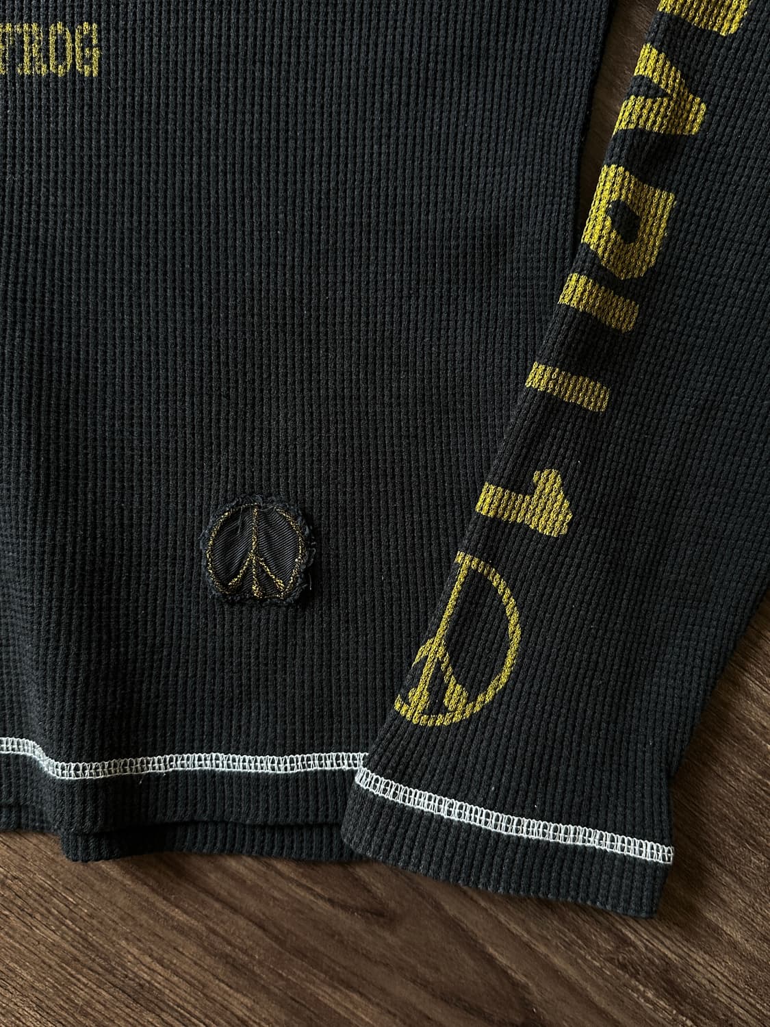 Sanmaruichi 오버로크 & 프린트 와플 슬리브 상품이미지7