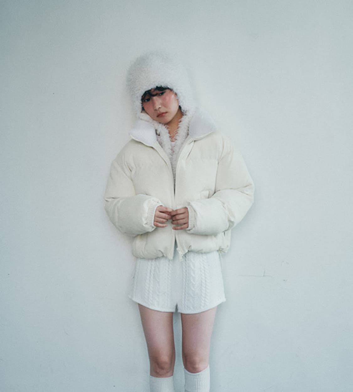 코드그라피 코듀로이 양털패딩 아이보리 상품이미지1