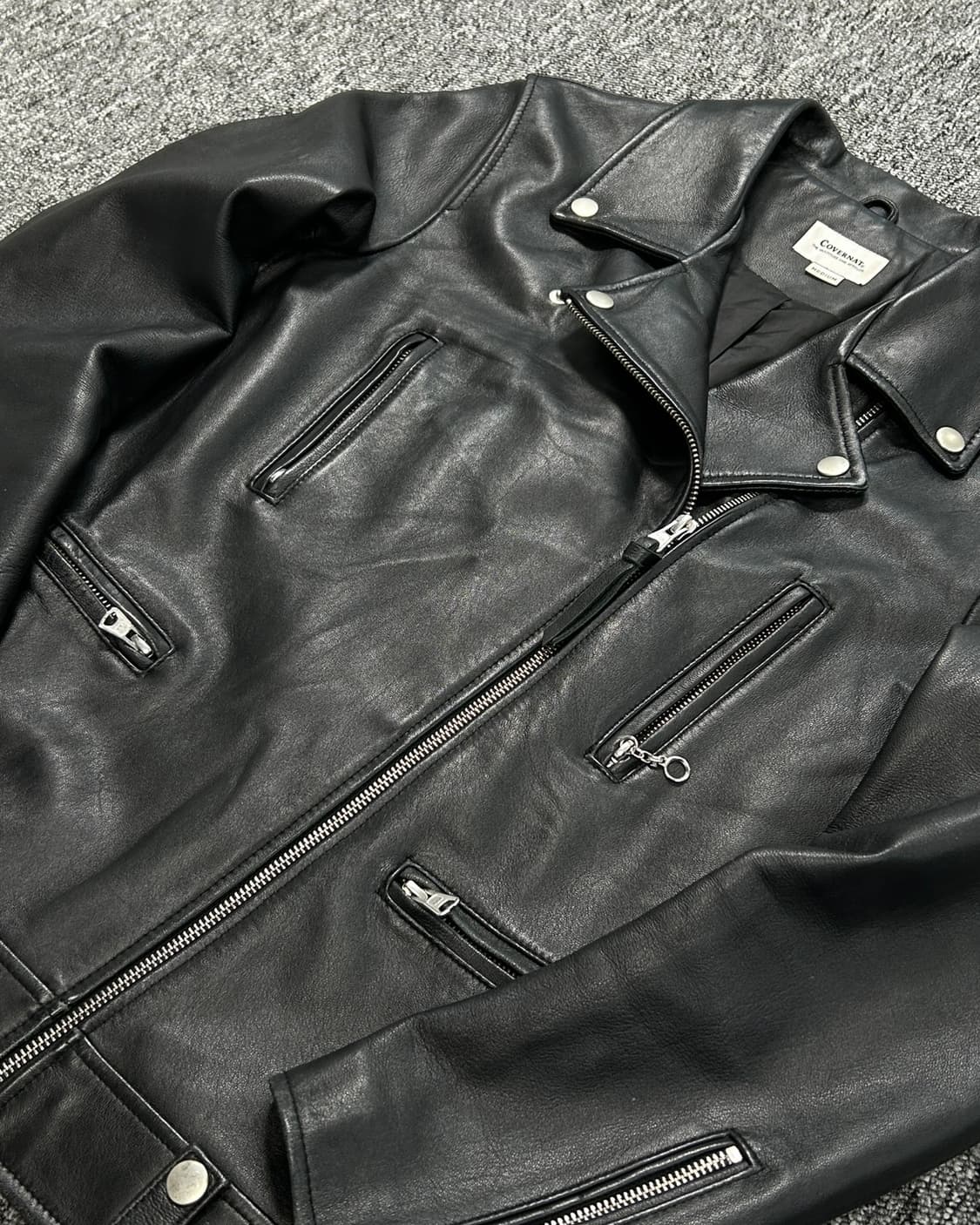커버낫 양가죽 레더 라이더 자켓  상품이미지2