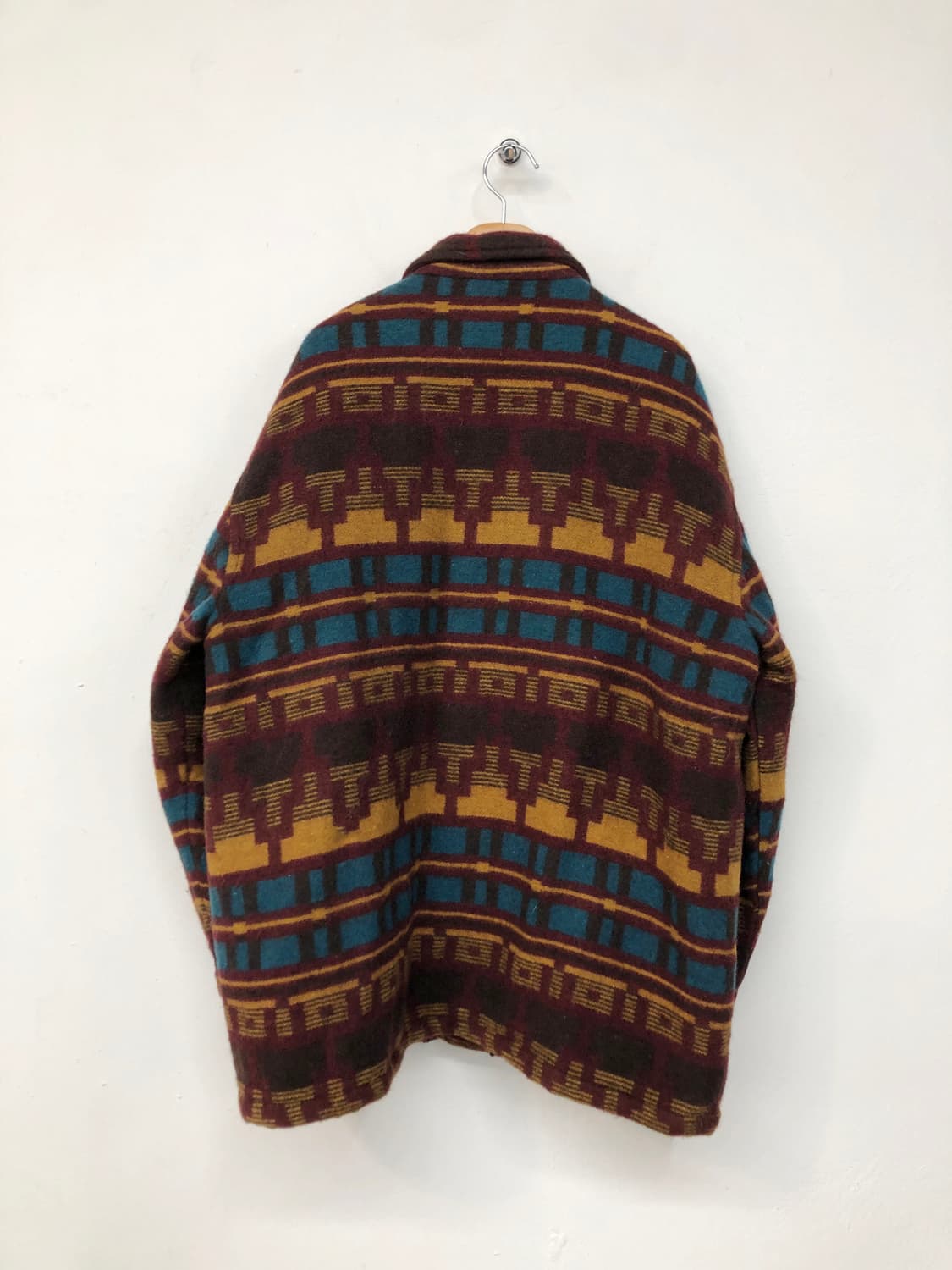 90's 켄터키 카디널 네이티브 패턴 울 자켓 상품이미지7