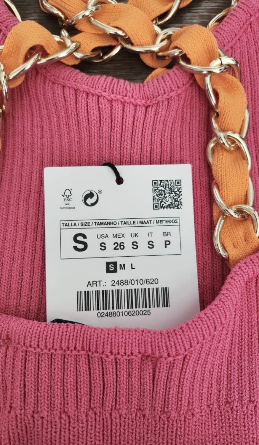 Zara 니트 체인 미니 원피스 상품이미지7