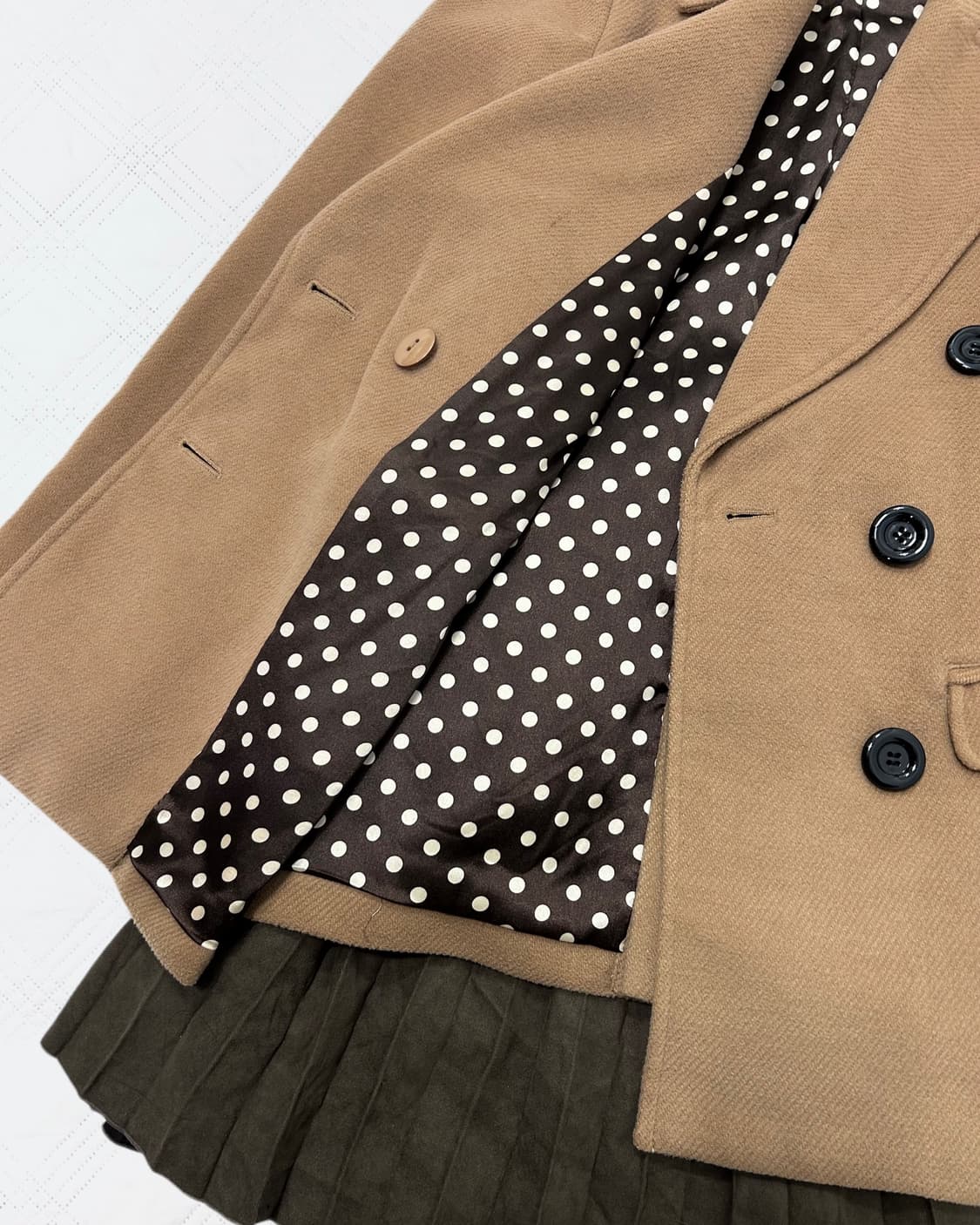 ꒰ঌ 세실맥비 라떼갸루 도트 코트໒꒱ 상품이미지4
