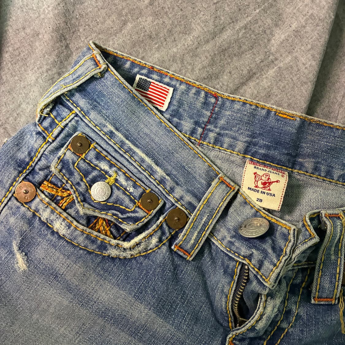 00's 트루릴리젼 그런지 스티치 부츠컷 상품이미지6