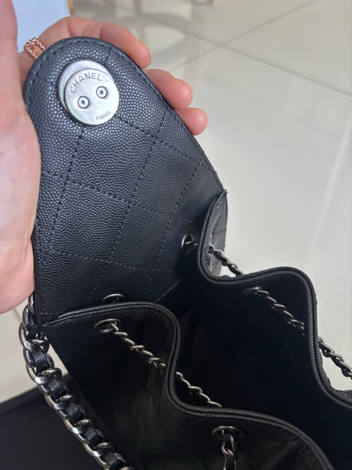 새상품 샤넬 25백 은장 스몰  상품이미지4