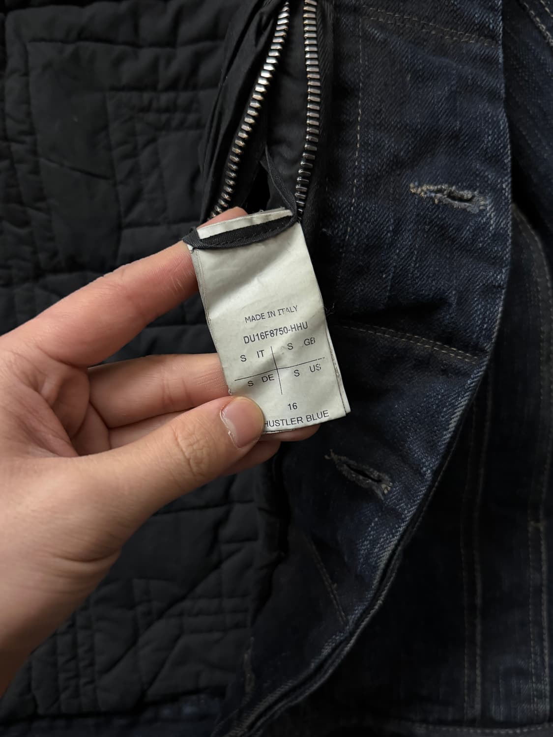 릭오웬스 다크쉐도우 슬레이브 패디드 데님 자켓 상품이미지8