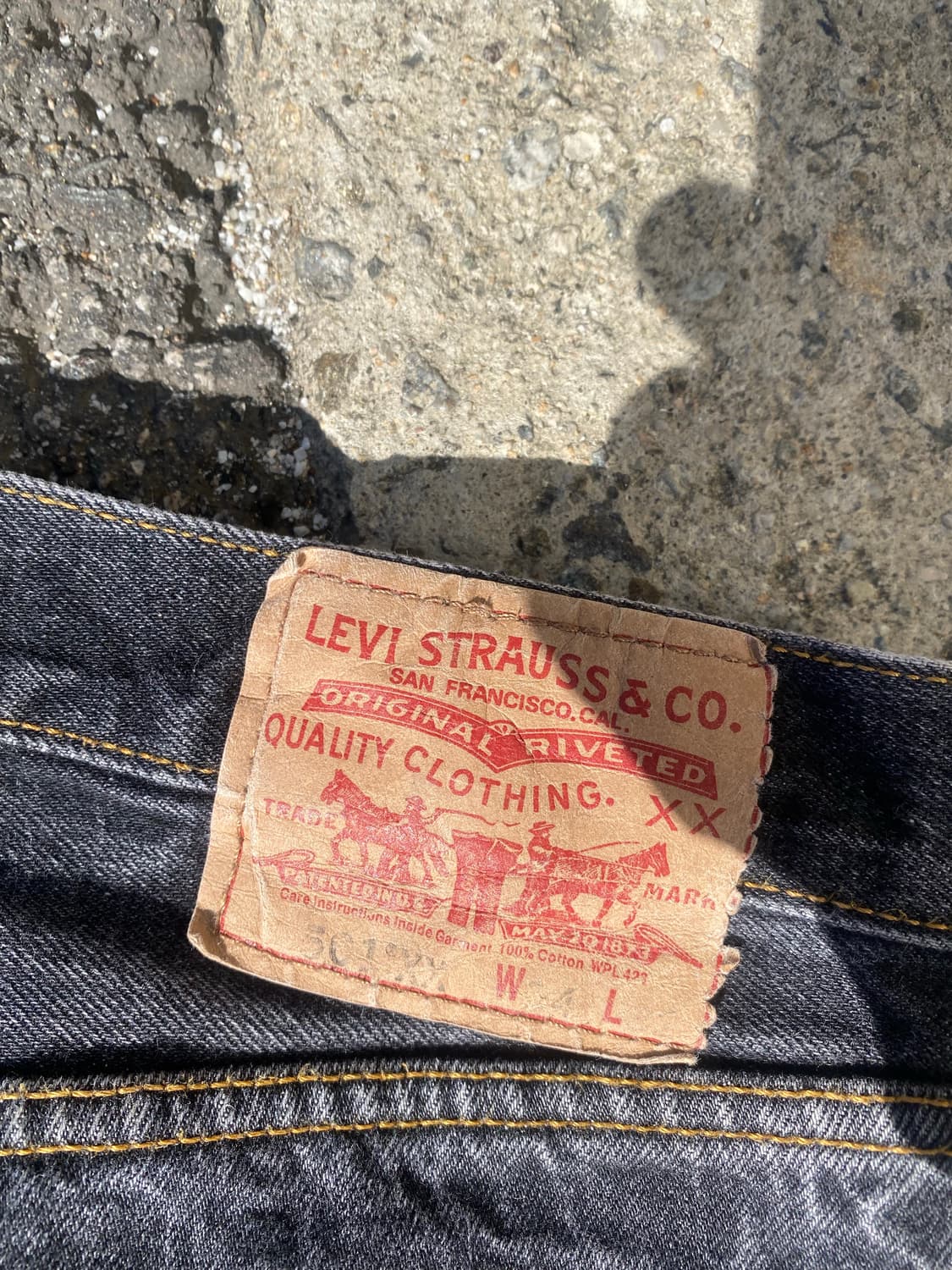 리바이스501XX 블랙진 32in 상품이미지6