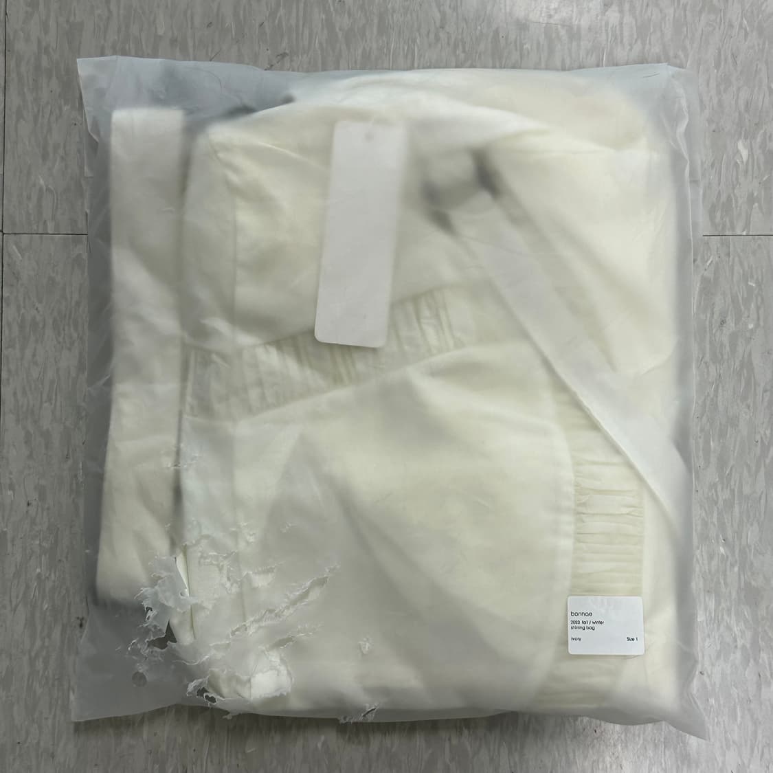 (새상품) bonnae 본네 shirring bag (ivory) 상품이미지3