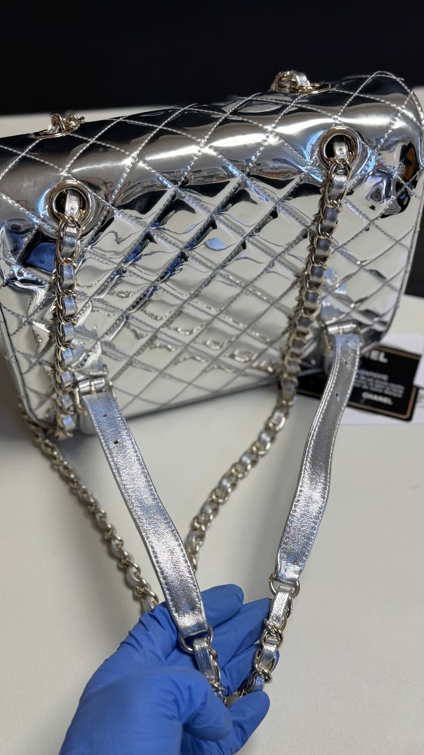 새상품) 샤넬 2024 크루즈 컬렉션 미러 카프스킨 미니 플랩백 백팩 토 상품이미지7