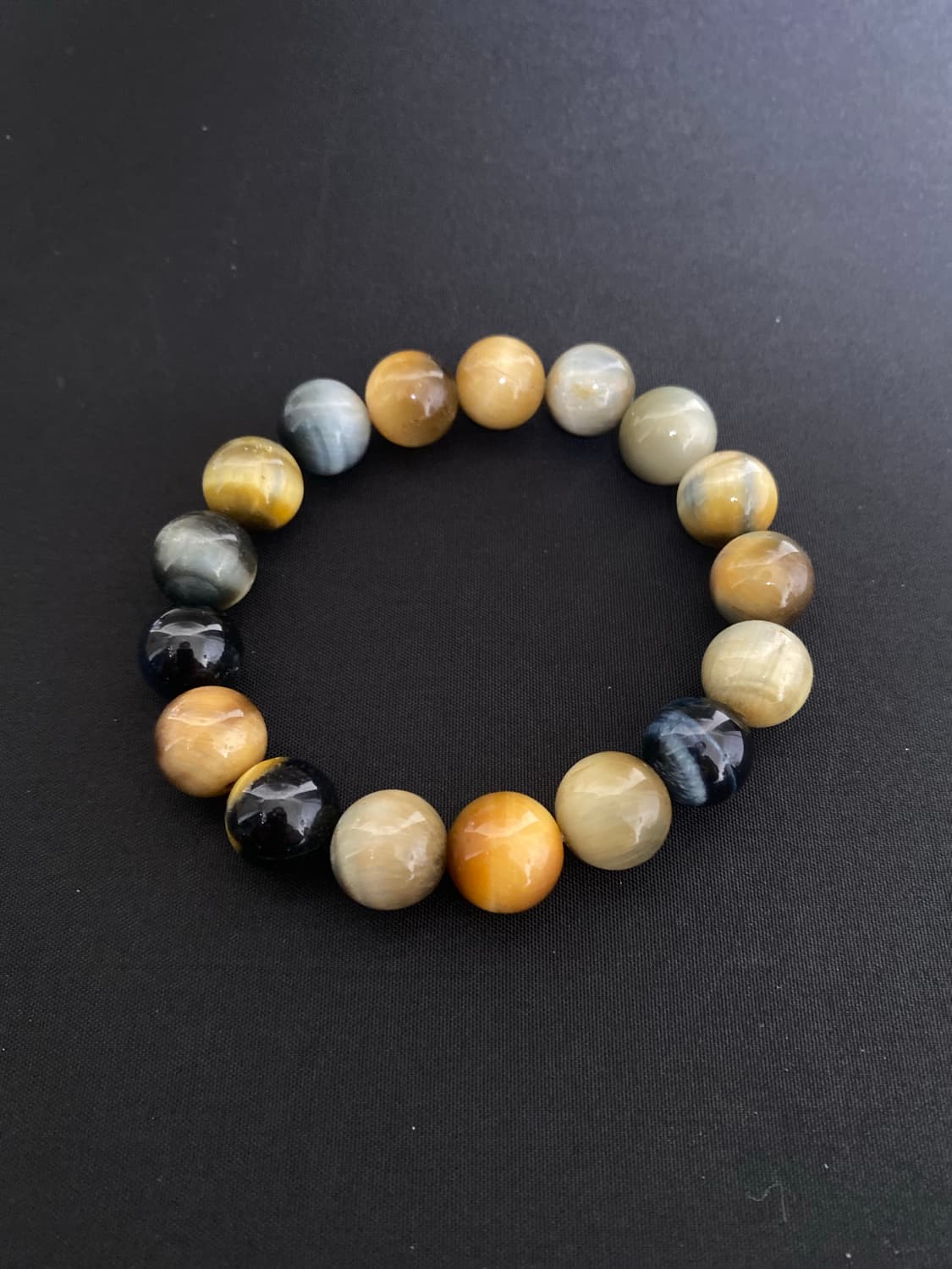 골드&그레이 호안석 팔찌 12mm 상품이미지3