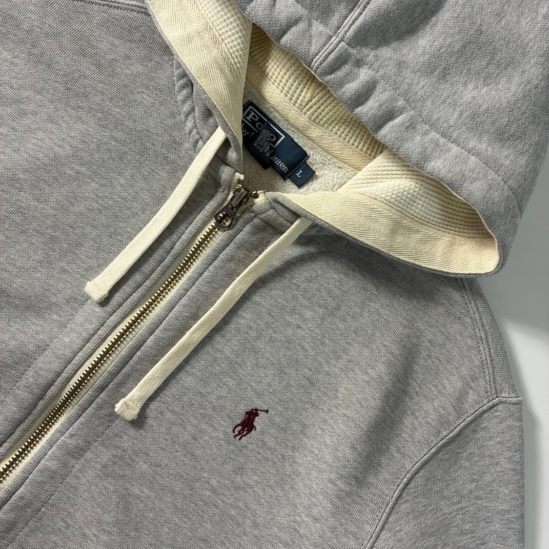 Polo  폴로 랄프로렌 자수 코튼 그레이 후드집업  상품이미지3
