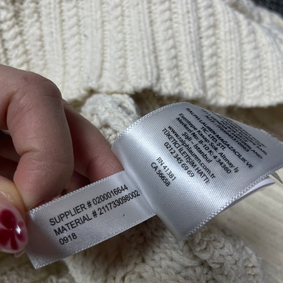 폴로랄프로렌 크림 투포켓 케이블 니트 가디건 XS 상품이미지7