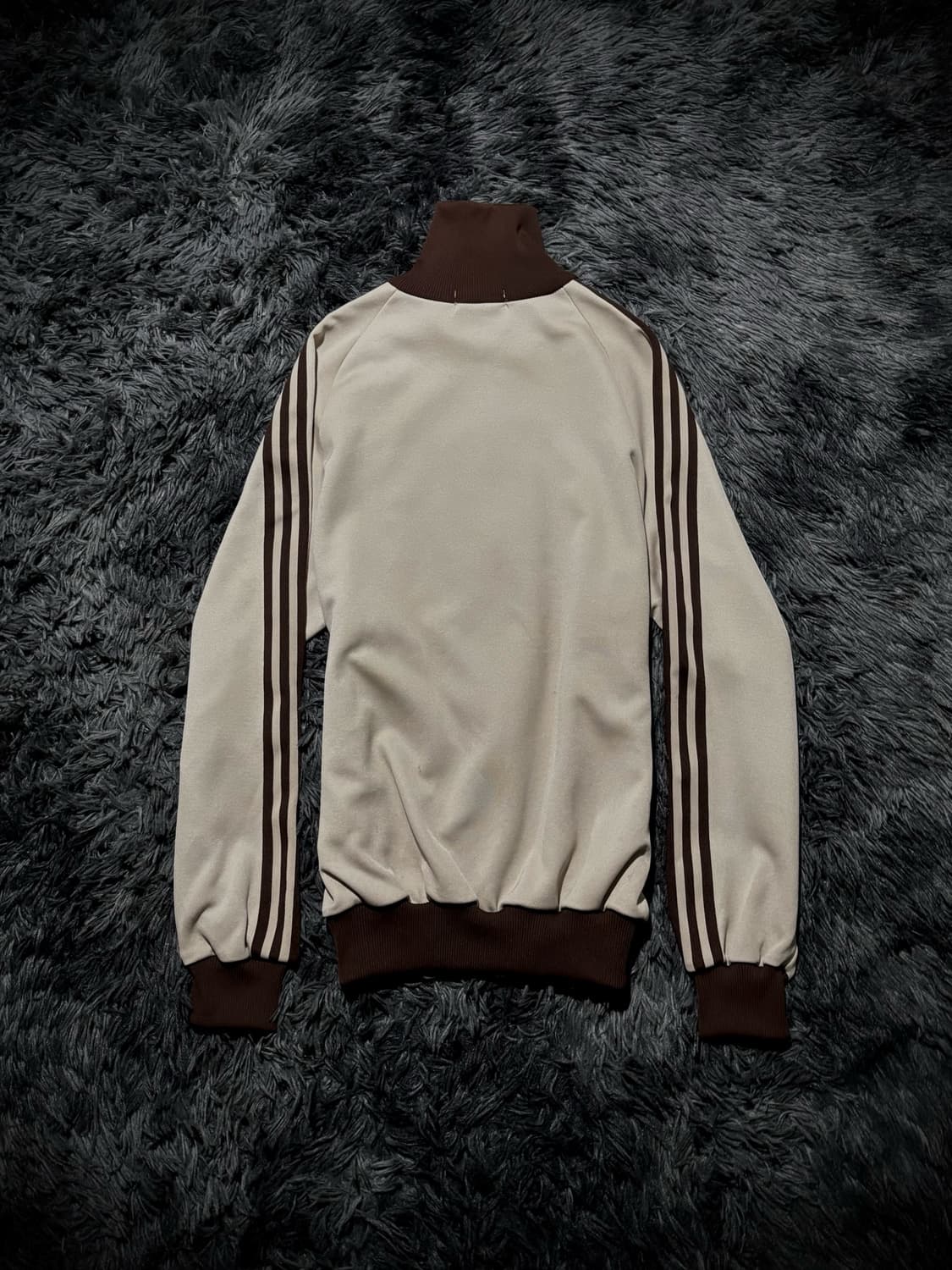 ADIDAS DESCENTE 아이보리 브라운 트랙탑 상품이미지2
