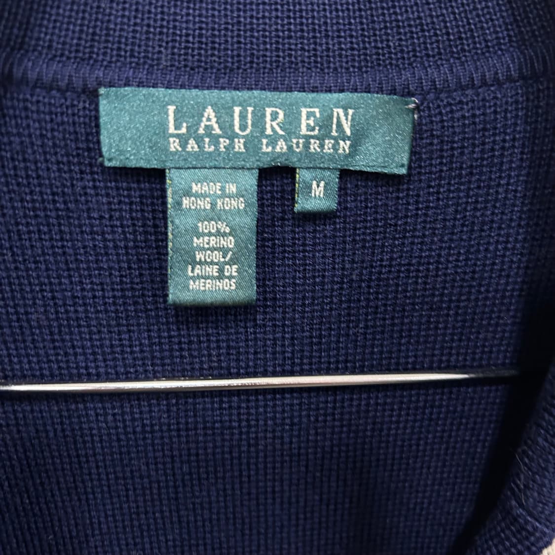 로렌 랄프로렌 메리노 울 파이핑 니트 가디건 상품이미지3