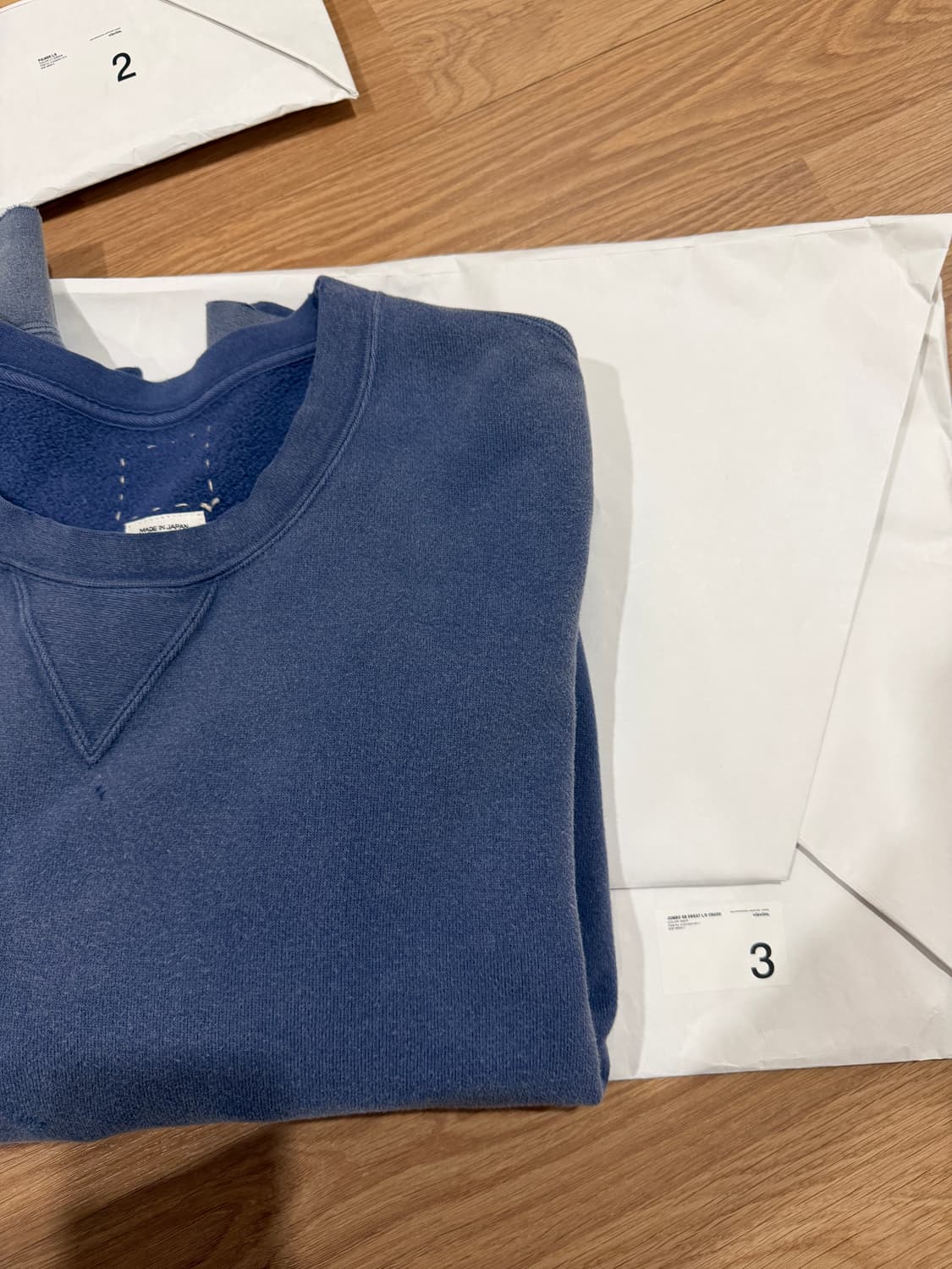 (3) 비즈빔 visvim 맨투맨 스웨트 점보 크러쉬 네이비 상품이미지1