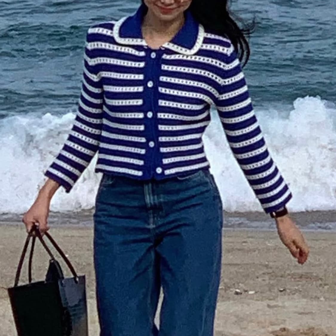 미우미우 가디건 뜨개 스트라이프 김나영 강민경 miu miu 상품이미지9