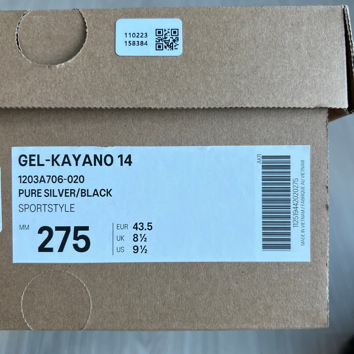 275 아식스 x 어반 리서치 젤 카야노 14 퓨어 실버 블랙 상품이미지8