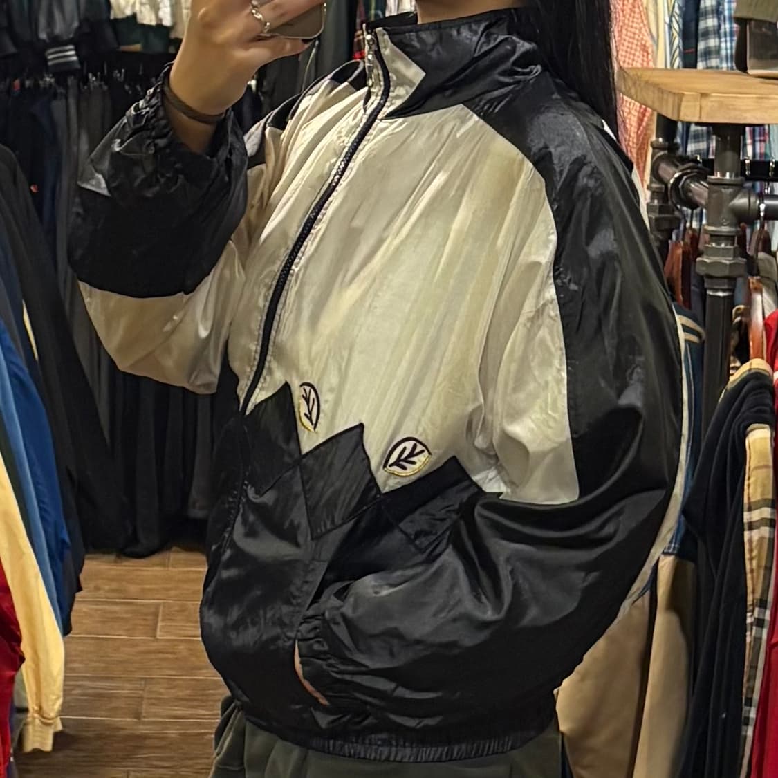 [HI] 나이키 바람막이 아이보리&네이비 배색 상품이미지3