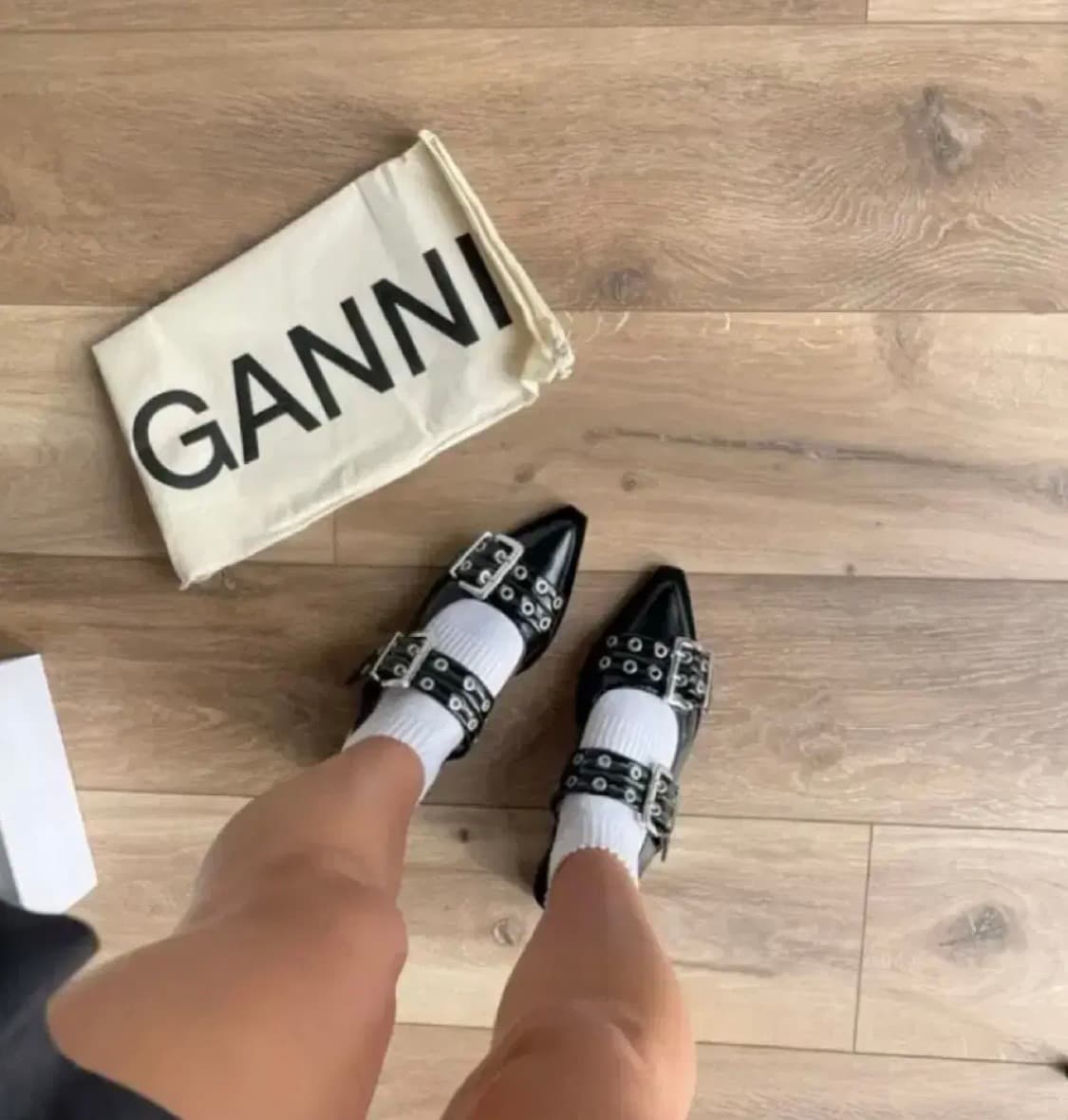 ganni 발레리나 버클 플랫 슈즈 상품이미지1