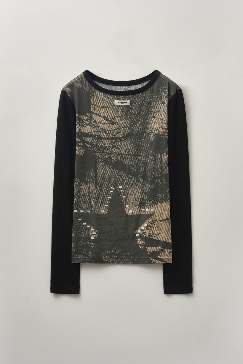헬레네 파리스 그런지 아트워크 롱 슬리브 블랙 상품이미지1