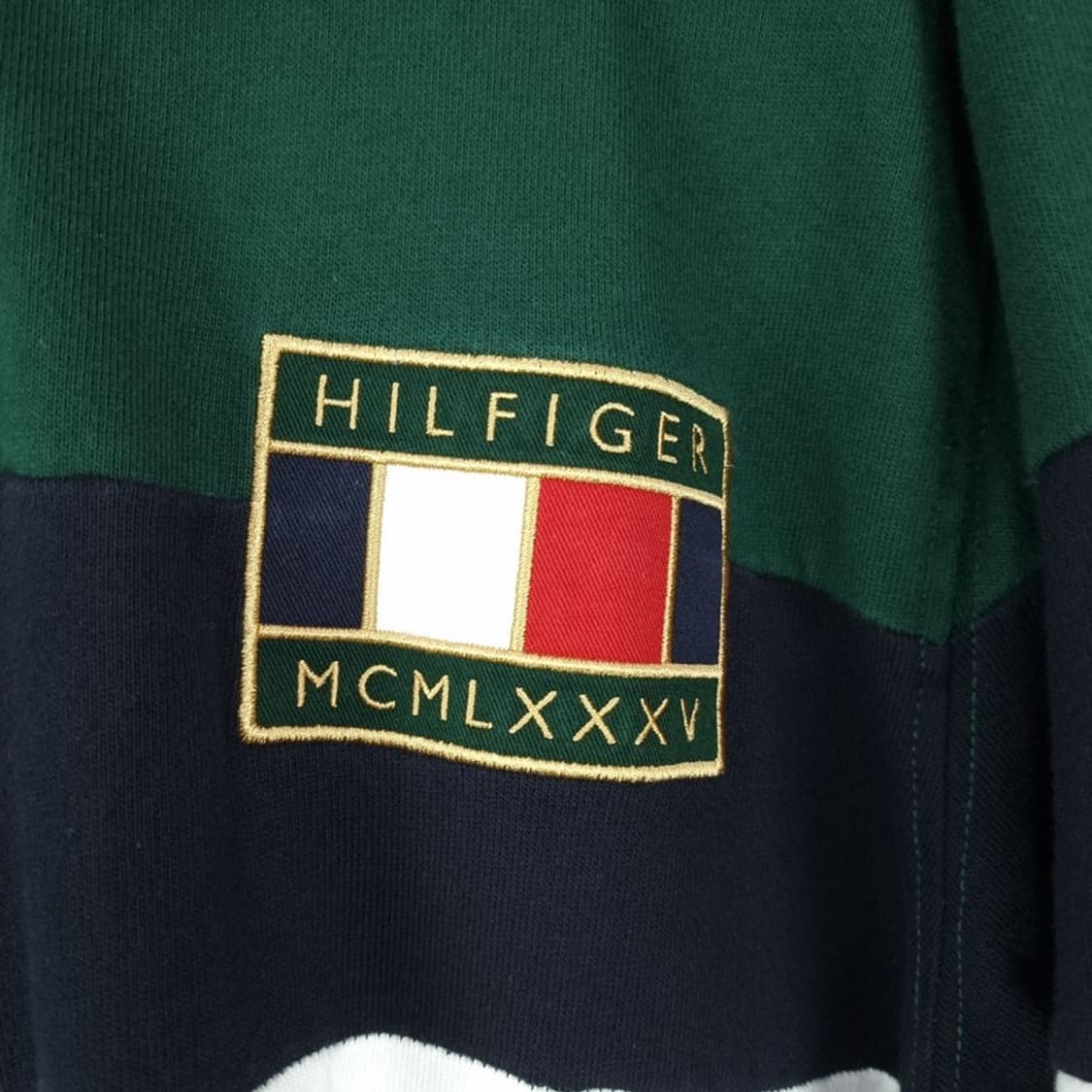 [타미힐피거] 로고 패치 스트라이프 하프집업 반집업 맨투맨 M19774 상품이미지6