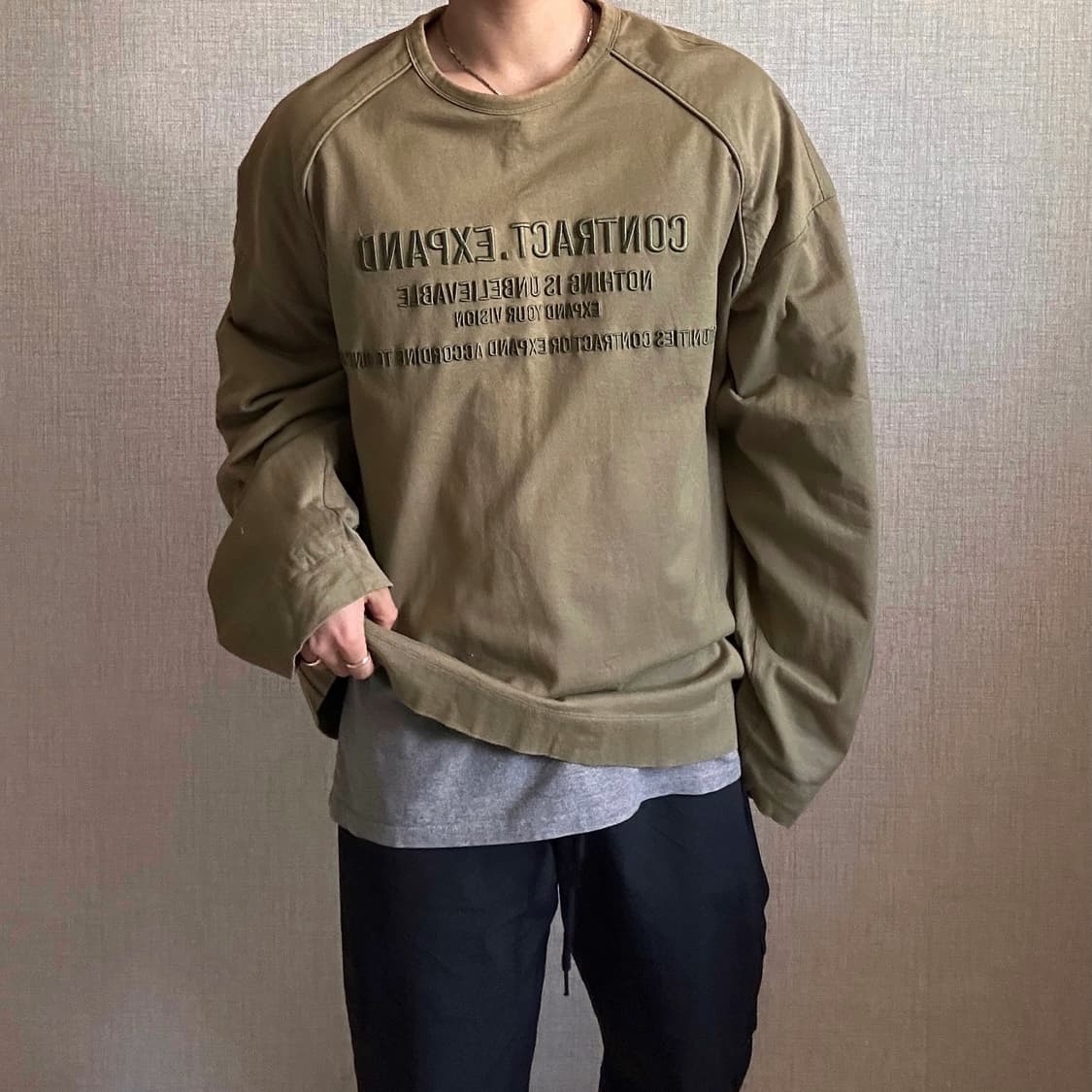 Juun.J 준지 18ss 레터링 롱 슬리브 상품이미지1