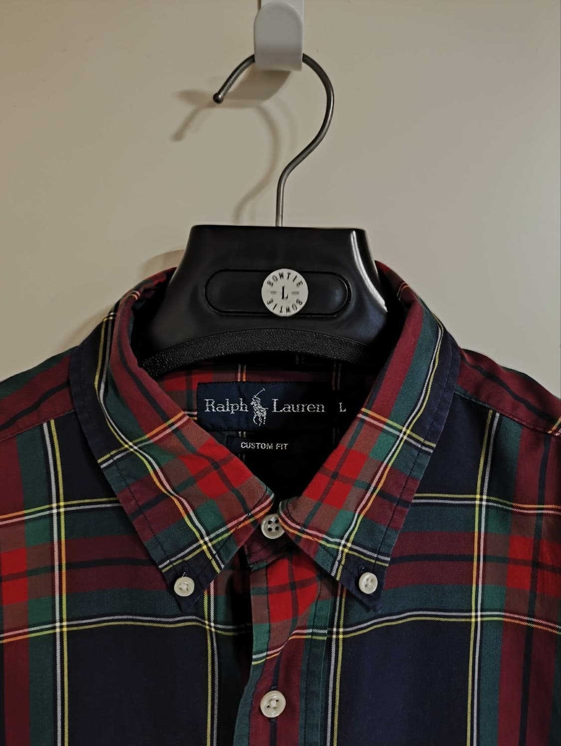 L 폴로랄프로렌 레드포니 타탄체크 셔츠 남방 상품이미지3