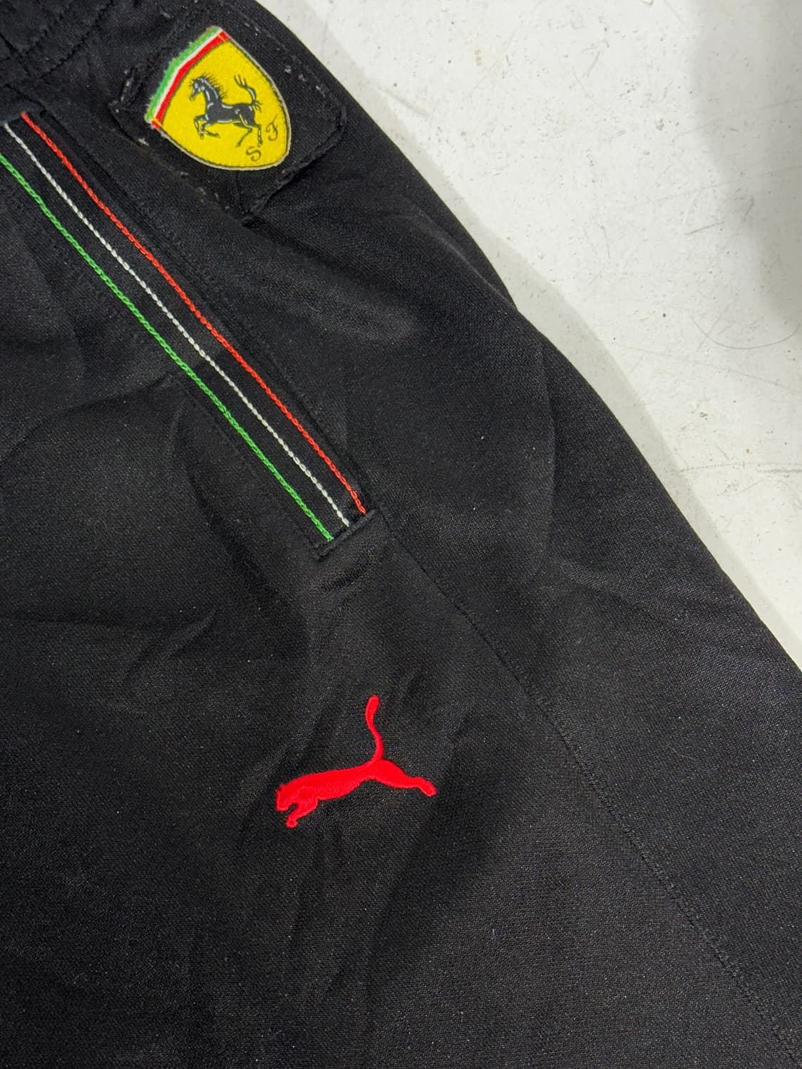 푸마 블랙 페라리 콜라보 와이드 트레이닝 팬츠 추리닝 바지 L 상품이미지6