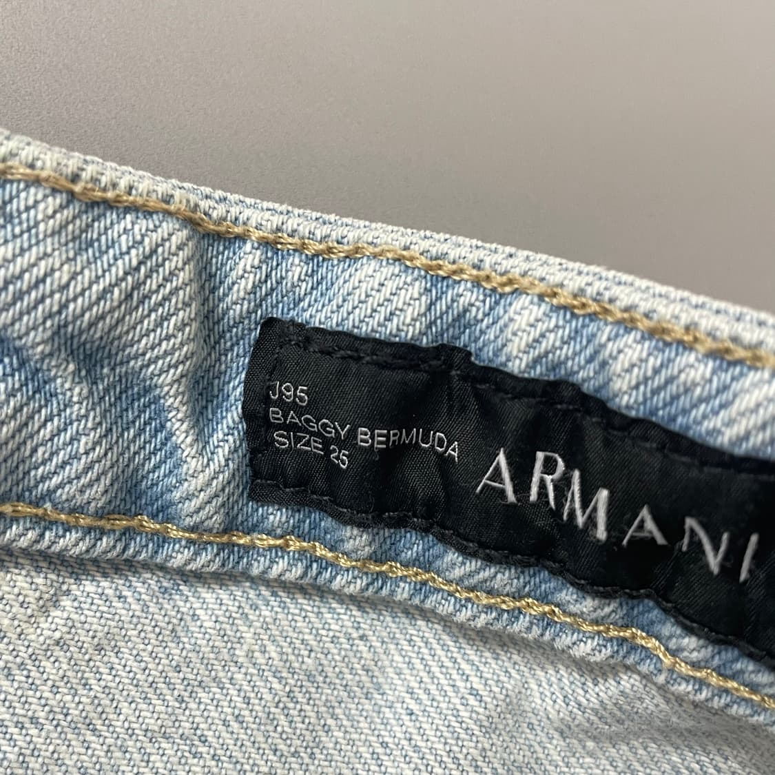 (25) 아르마니익스체인지 연청하프 데님팬츠 상품이미지6