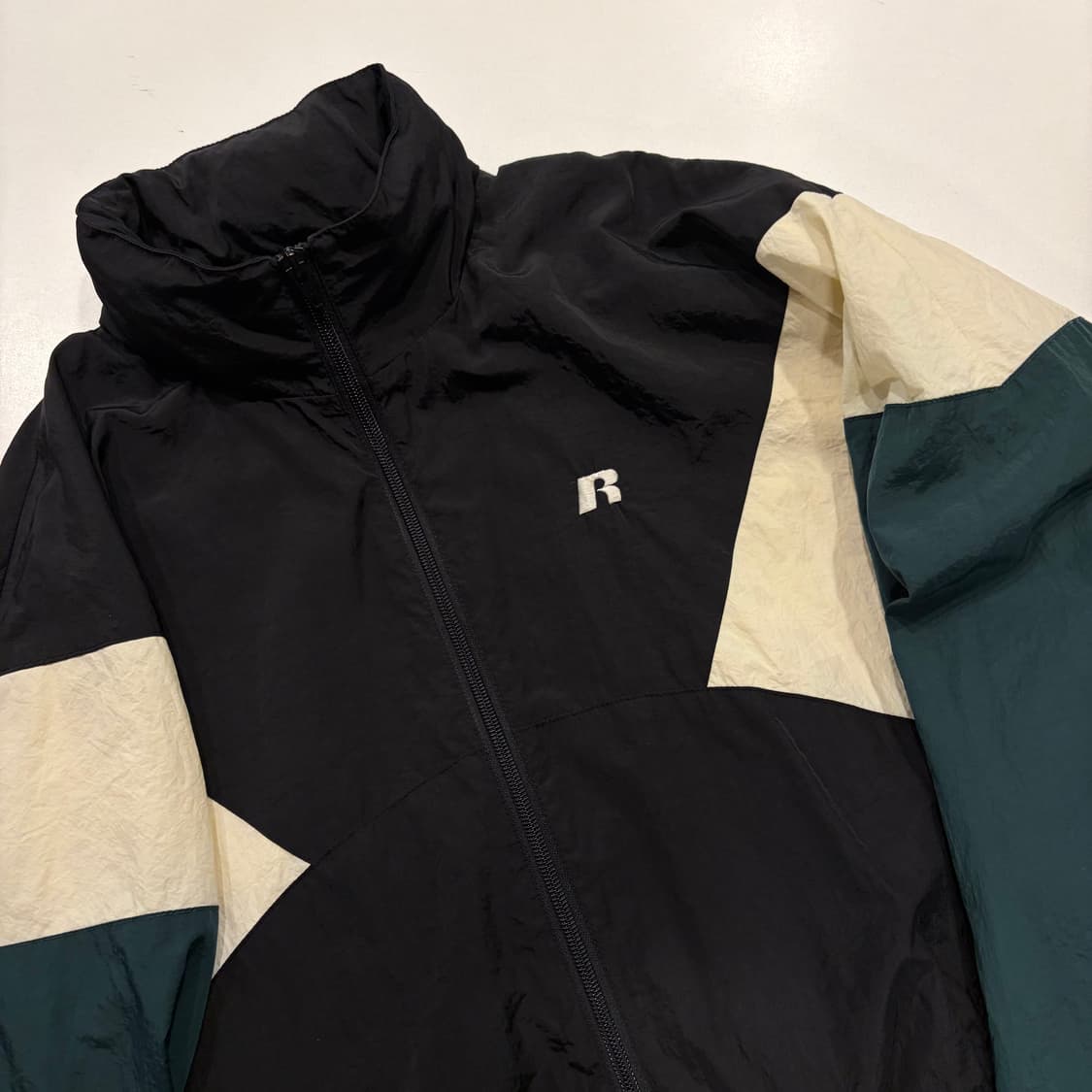 [XL] Russell 러셀 어센틱 블랙/그린 바람막이 D744 상품이미지3
