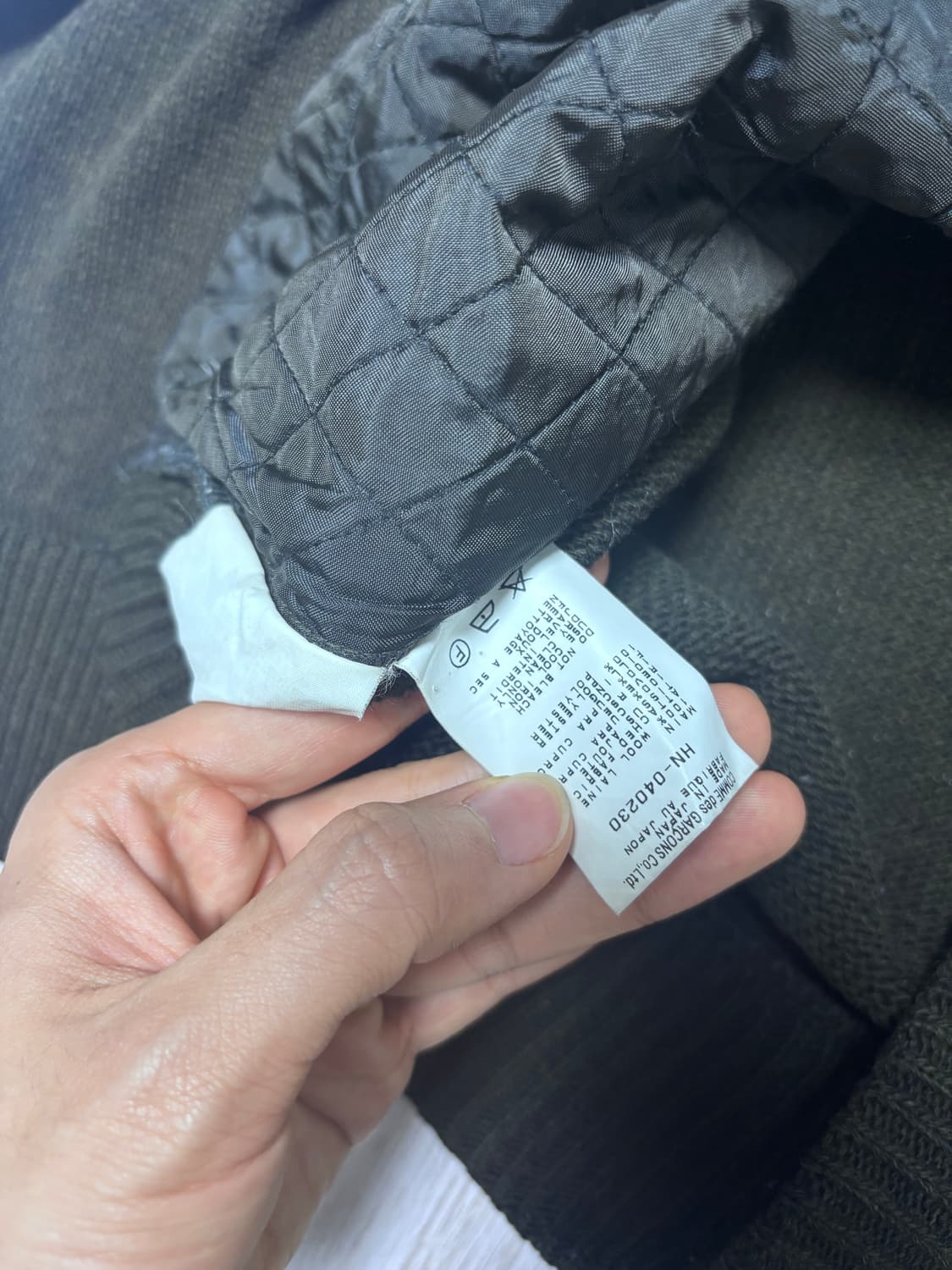 꼼데가르송 옴므 빈티지 패널니트 90s 상품이미지7