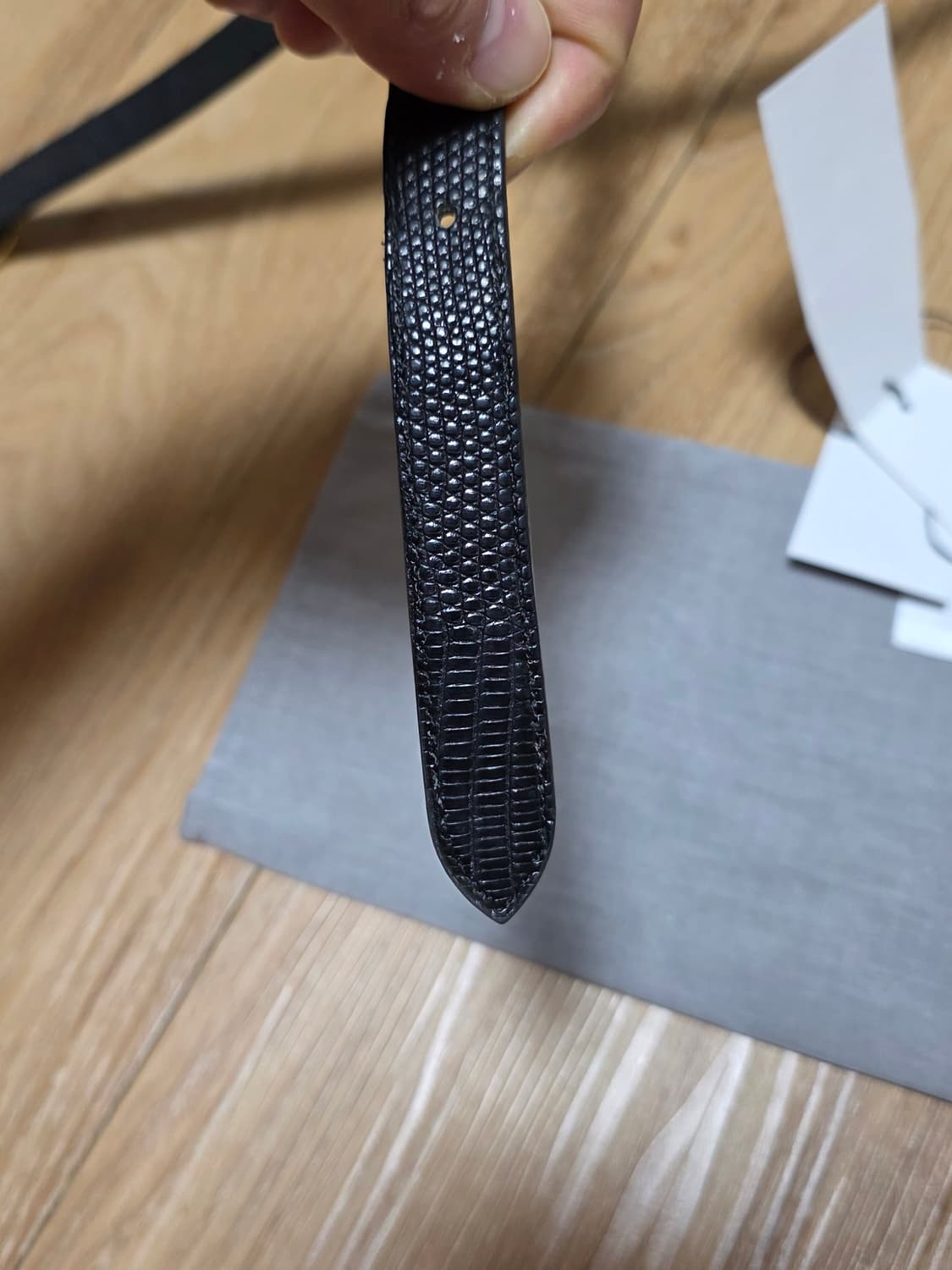 택포30만)25fw BISOWN 비손 Lizard Oval 벨트 상품이미지8