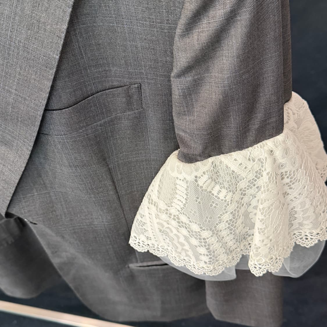 [50] 리메이크 커스텀 레이스 블레이저 자켓 상품이미지3