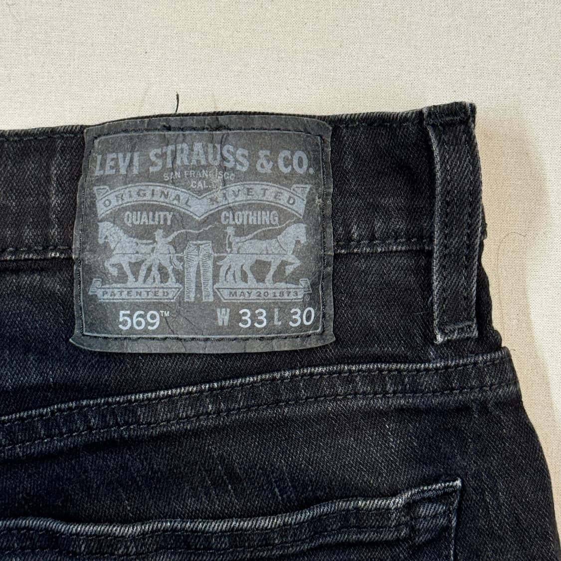 34inch) 리바이스 569 블랙진 데님 청바지 상품이미지3