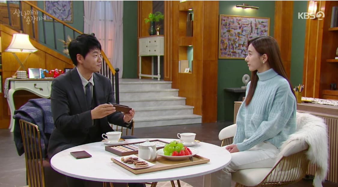 (김소은 착용)노르딕 폴라넥 니트 스카이블루 상품이미지3