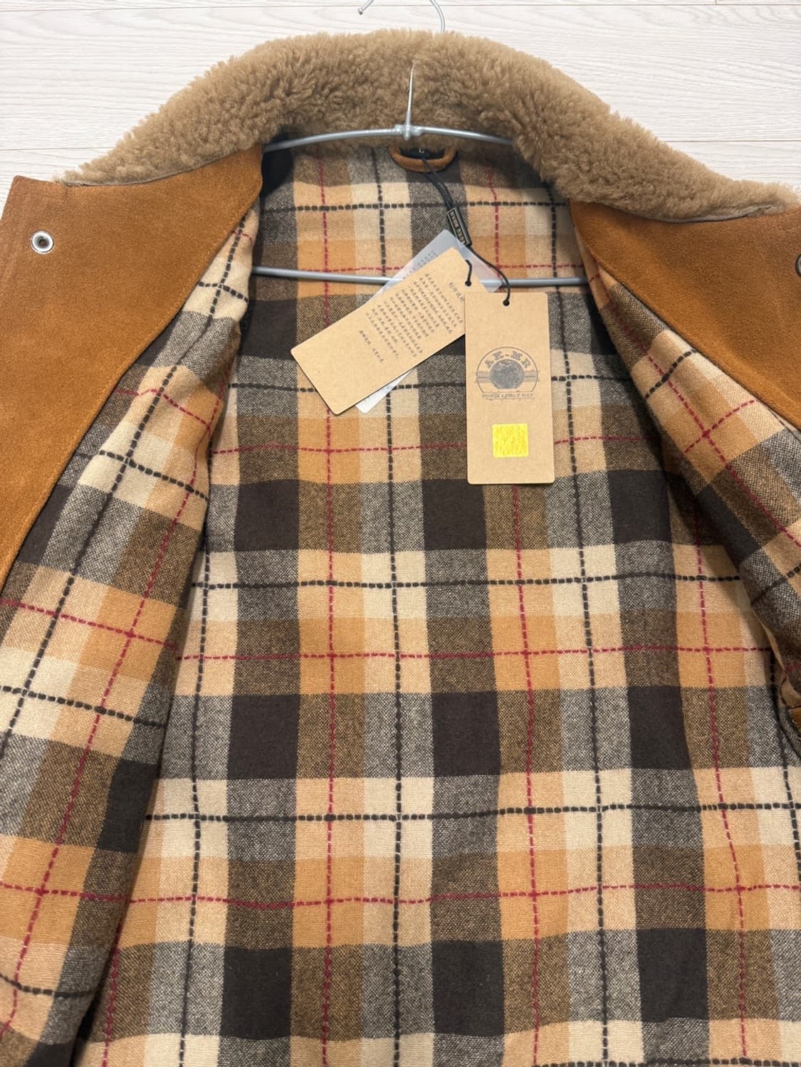 마스터레더 카우하이드 러프아웃 스웨이드 아메리칸 레트로 복각 가죽재킷 상품이미지5