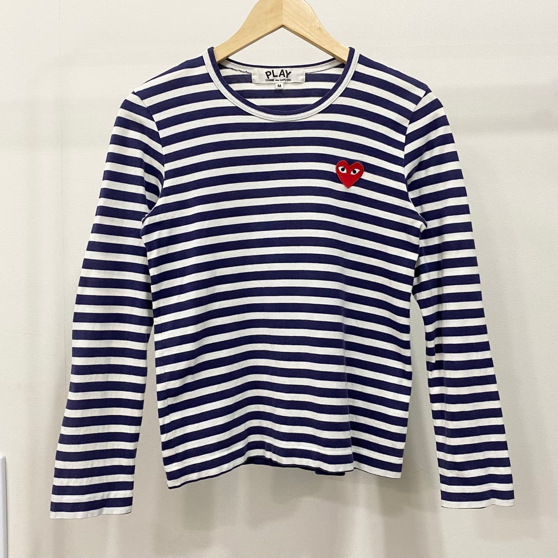 꼼데가르송 플레이 하트 와펜 보더티 상품이미지1