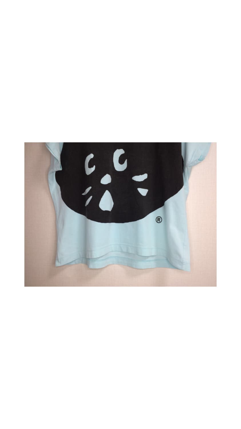 Ne-net 네넷냐 빅 페이스 박시 민트 블루 티셔츠 상품이미지4