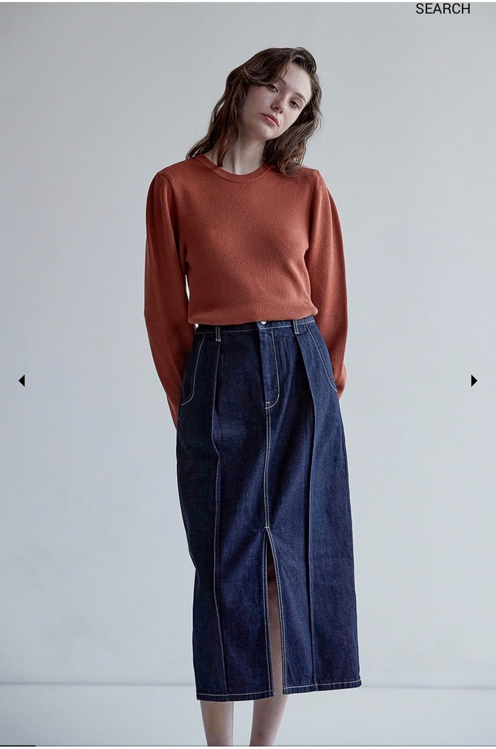 새상품)무아르보 데님스커트 상품이미지2