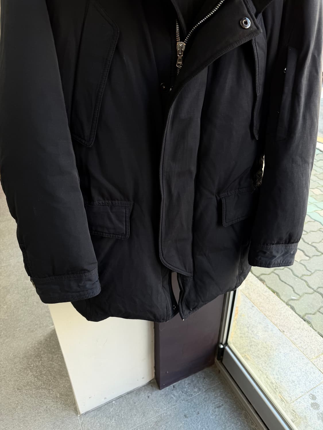 100/ 타임옴므 구스다운 후디드 패딩점퍼 상품이미지4