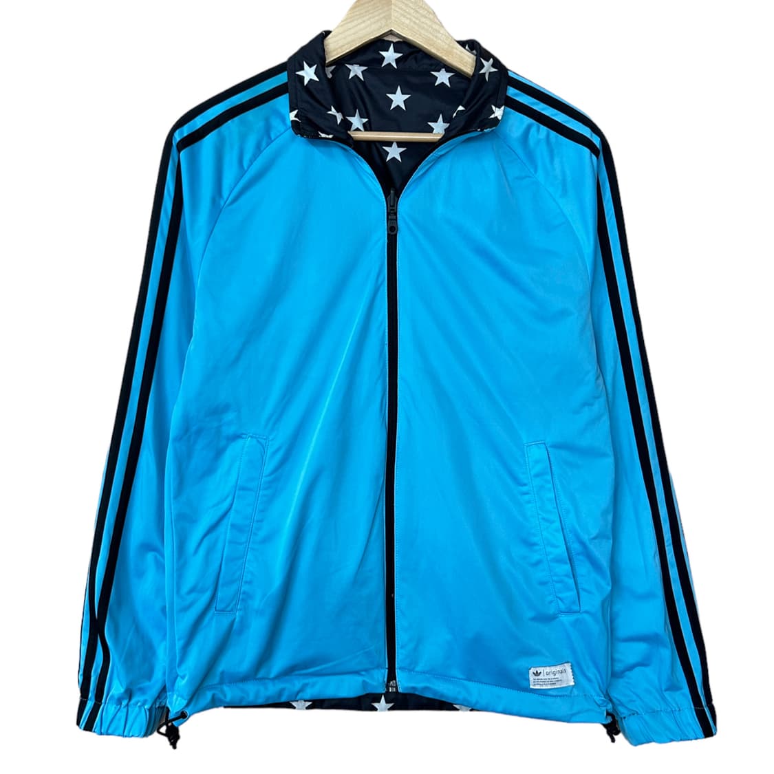 아디다스 블랙 스타 스카이블루 리버시블 트랙집업 M 상품이미지2