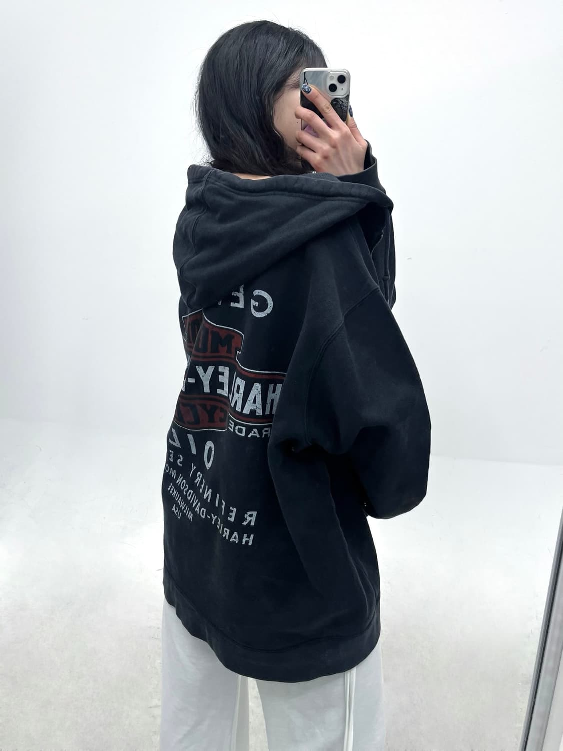 Harley Davidson 00’s 빅로고 후드 집업 상품이미지3