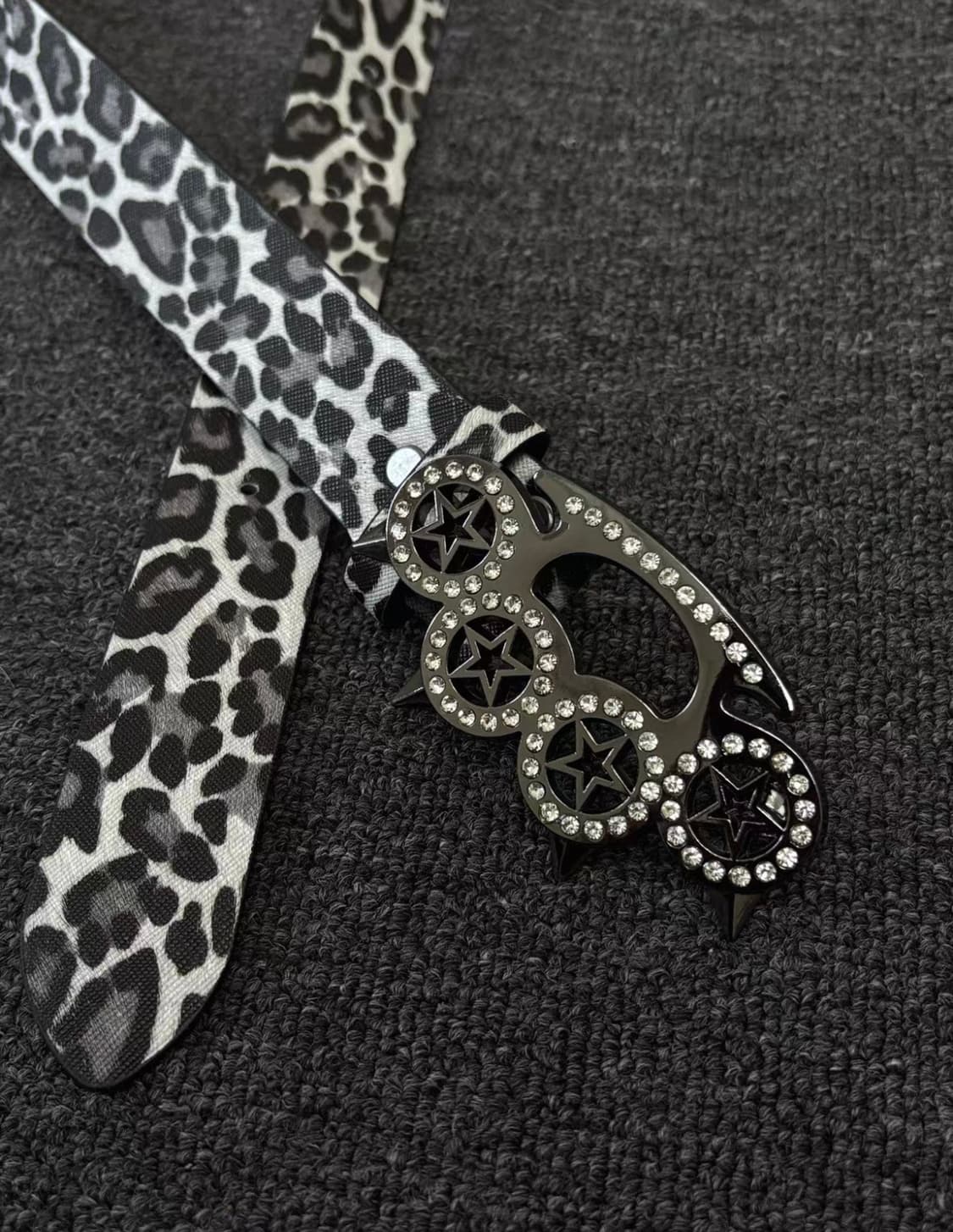 Grey Leopard Heavy Punk Belt 상품이미지2