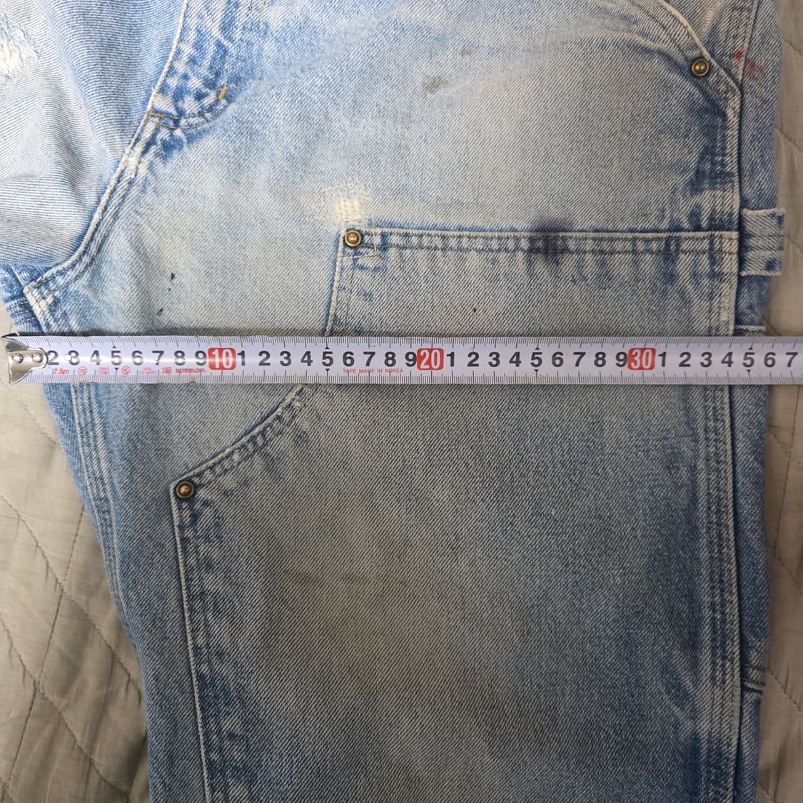 [36X32] 빈티지 칼하트 더블니 B73 DST 데님팬츠 굿페이드 상품이미지10